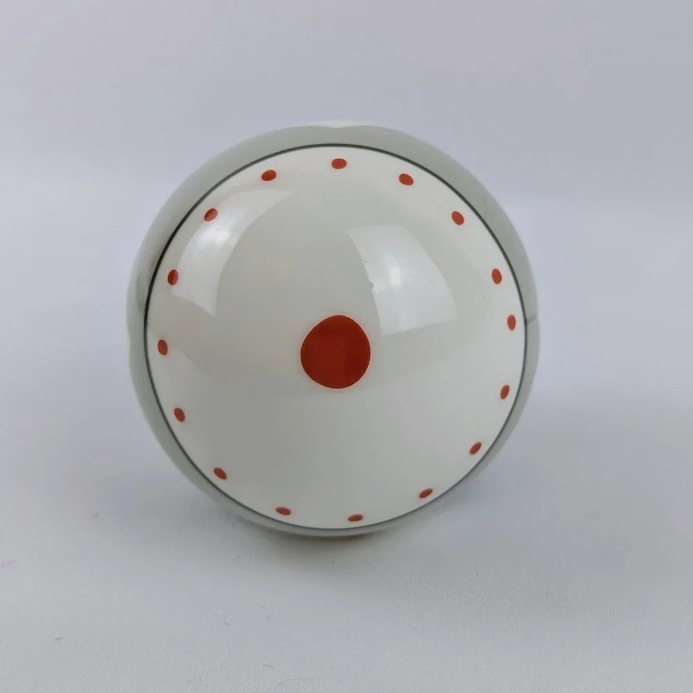 Spode Kit Kemp Ornament Geo Bauble Bone China Geometric Design White Green NWT - Picture 7 of 12